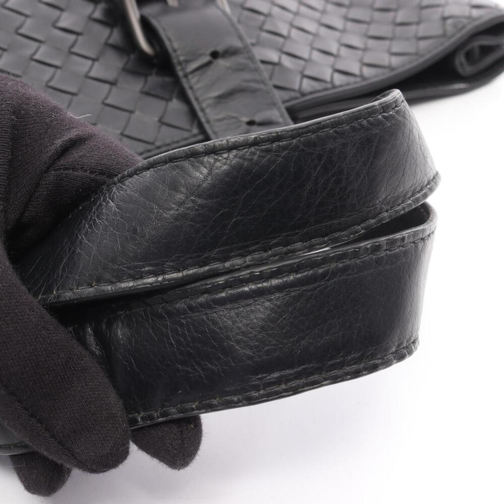 BOTTEGA VENETA Black Leather Intrecciato Tote Bag - Picture 9 of 14